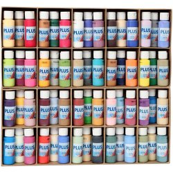 Plus Color Hobbymaling, ass. farver, 60x60 ml/ 1 pk.