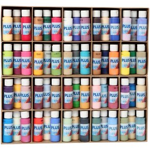 Plus Color Hobbymaling, ass. farver, 60x60 ml/ 1 pk.