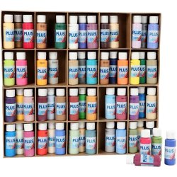 Plus Color Hobbymaling, ass. farver, 60x60 ml/ 1 pk.