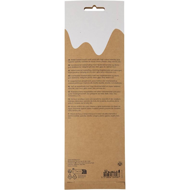 Plus Color Hobbymaling, pastelfarver, 6x5 ml/ 1 pk.