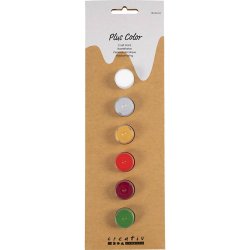 Plus Color Hobbymaling, julefarver, 6x5 ml/ 1 pk.