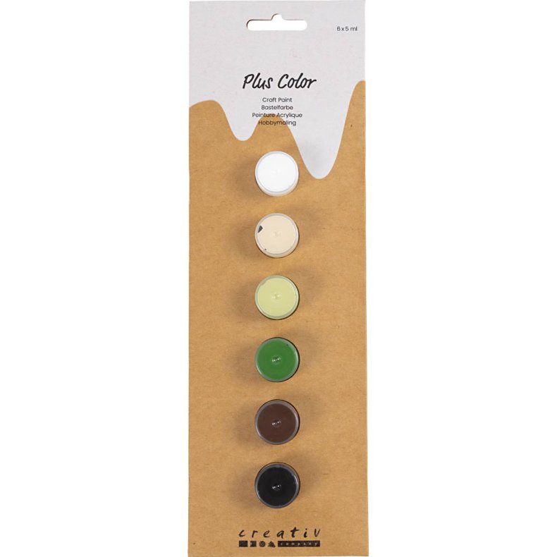 Plus Color Hobbymaling, natur, 6x5 ml/ 1 pk.
