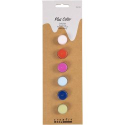 Plus Color Hobbymaling, st&aelig;rke farver, 6x5 ml/ 1 pk.