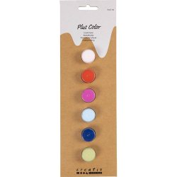 Plus Color Hobbymaling, st&aelig;rke farver, 6x5 ml/ 1 pk.