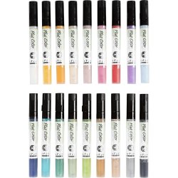 Plus Color Tusch, L: 14,5 cm, streg 1-2 mm, ass. farver, 5,5 ml, 18 stk./ 1 pk.