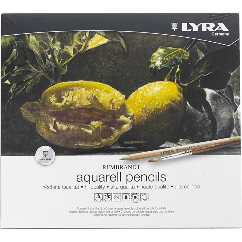 Lyra Rembrandt akvarel farveblyanter, ass. farver, 24 stk./ 1 pk.