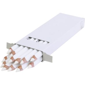 edu Kraftige Farveblyanter, tykkelse 10 mm, mine 6,25 mm, hvid, 12 stk./ 1 pk.