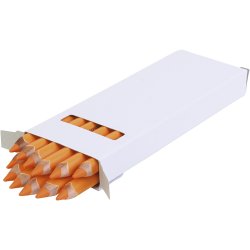 edu Kraftige Farveblyanter, tykkelse 10 mm, mine 6,25 mm, orange, 12 stk./ 1 pk.