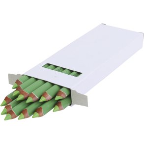 edu Kraftige Farveblyanter, tykkelse 10 mm, mine 6,25 mm, lys grøn, 12 stk./ 1 pk.