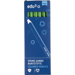 edu Kraftige Farveblyanter, tykkelse 10 mm, mine 6,25 mm, lys gr&oslash;n, 12 stk./ 1 pk.