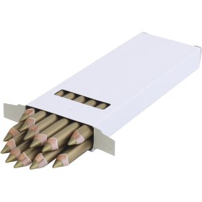 edu Kraftige Farveblyanter, tykkelse 10 mm, mine 6,25 mm, guld, 12 stk./ 1 pk.