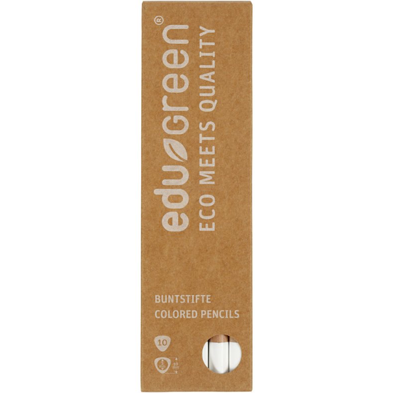 Edugreen Kraftige Farveblyanter, mine 5 mm, hvid, 10 stk./ 1 pk.