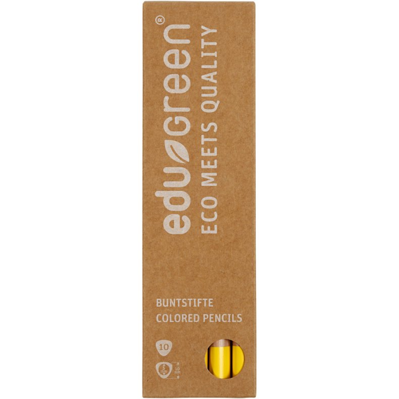 Edugreen Kraftige Farveblyanter, mine 5 mm, gul, 10 stk./ 1 pk.