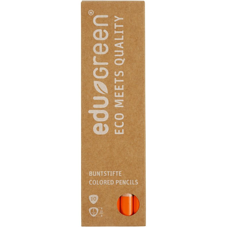 Edugreen Kraftige Farveblyanter, mine 5 mm, orange, 10 stk./ 1 pk.