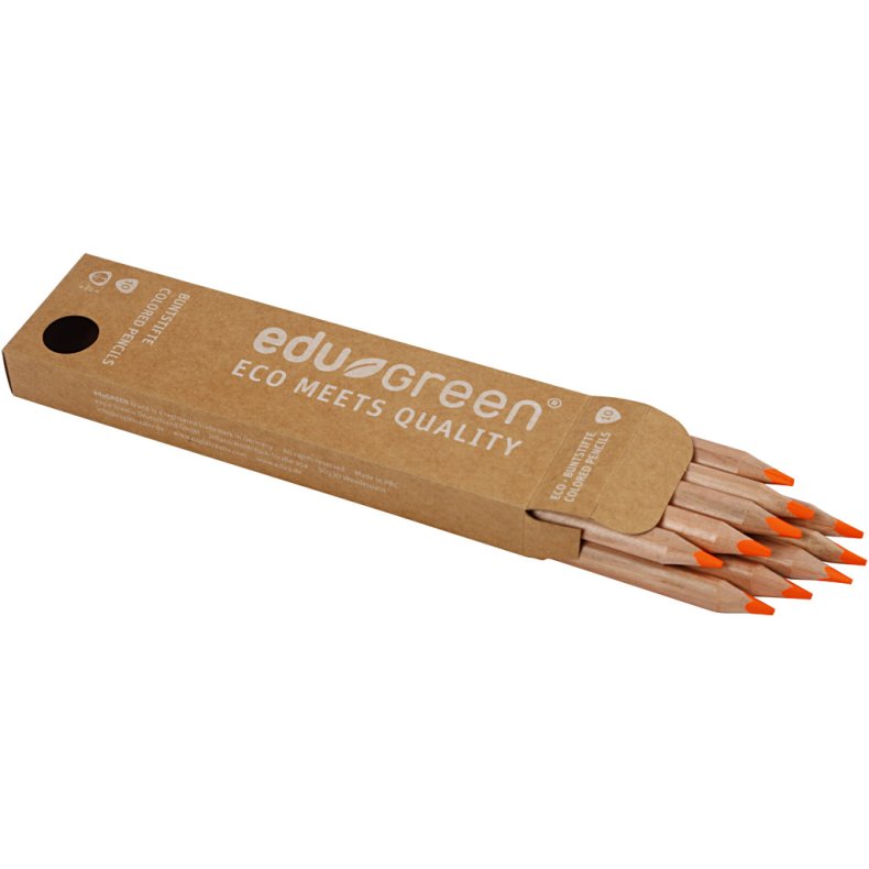 Edugreen Kraftige Farveblyanter, mine 5 mm, orange, 10 stk./ 1 pk.