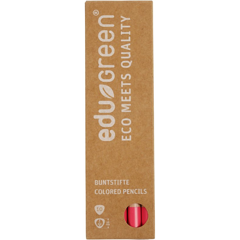 Edugreen Kraftige Farveblyanter, mine 5 mm, rosa, 10 stk./ 1 pk.