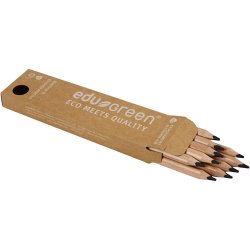 Edugreen Kraftige Farveblyanter, mine 5 mm, sort, 10 stk./ 1 pk.