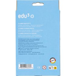 edu Jumbo Farveblyanter, tykkelse 10 mm, mine 5 mm, ass. farver, 12 stk./ 1 pk.