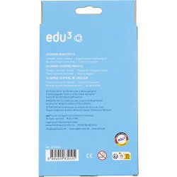 edu Jumbo Farveblyanter, tykkelse 10 mm, mine 5 mm, ass. farver, 12 stk./ 1 pk.