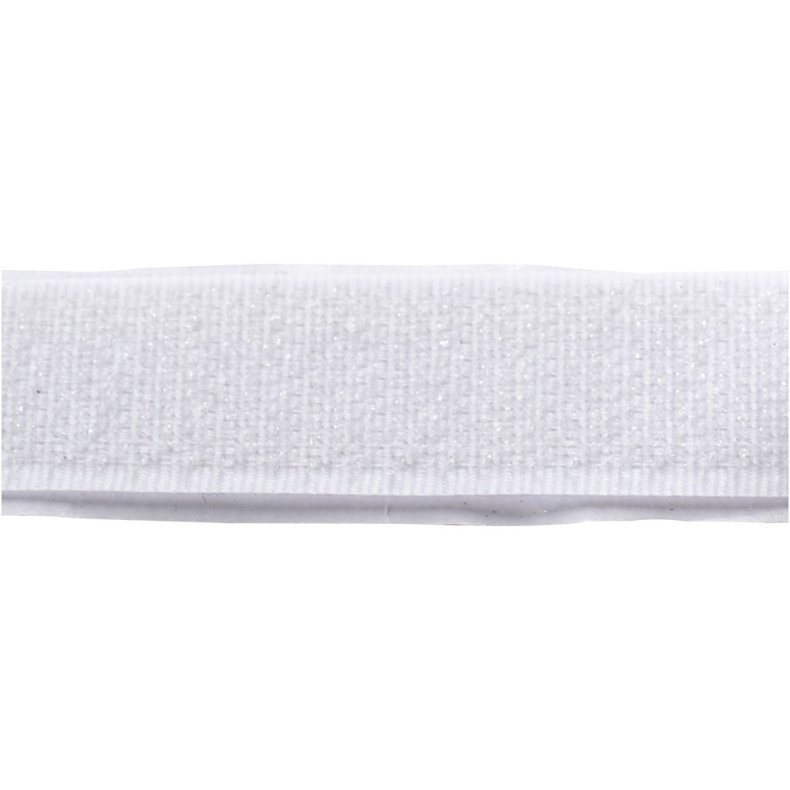 Burreb&aring;nd, selvkl&aelig;bende, B: 20 mm, hvid, 5 m/ 1 rl.