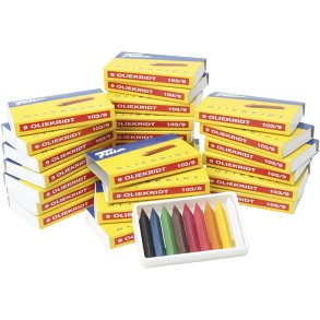 Oliekridt, ass. farver, 25x9 stk./ 1 pk.