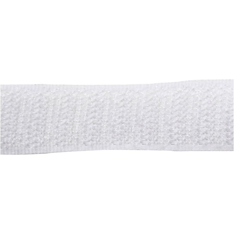 Burreb&aring;nd, B: 20 mm, hvid, 5 m/ 1 rl.