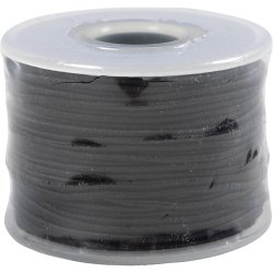 Elastiksnor, tykkelse 1 mm, sort, 25 m/ 1 rl.