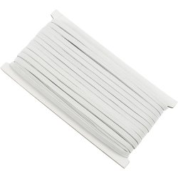 Elastikb&aring;nd, B: 6 mm, hvid, 50 m/ 1 rl.