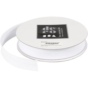 Skråbånd, B: 20 mm, hvid, 25 m/ 1 rl.