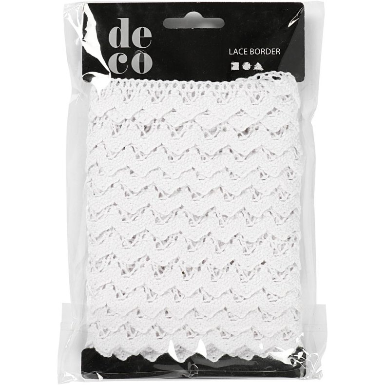 Blonde, B: 19 mm, hvid, 10 m/ 1 rl.