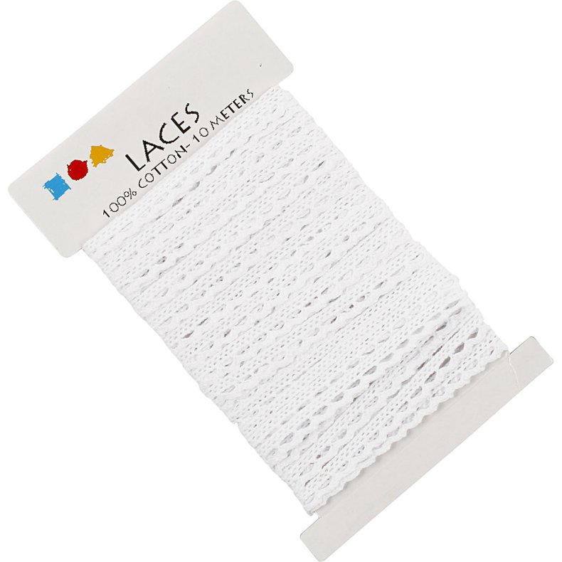 Blonde, B: 10 mm, hvid, 10 m/ 1 rl.