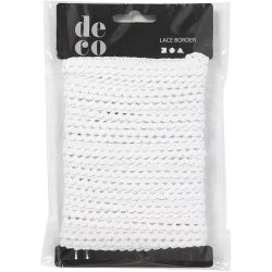 Blonde, B: 10 mm, hvid, 10 m/ 1 rl.