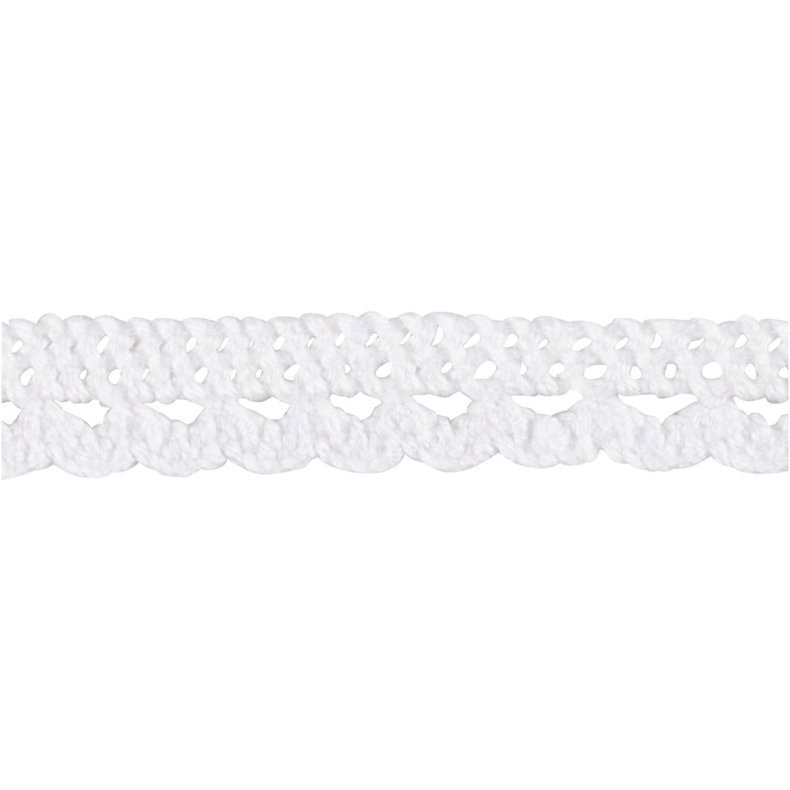 Blonde, B: 10 mm, hvid, 10 m/ 1 rl.