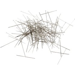 Knappen&aring;le, L: 37 mm, tykkelse 0,7 mm, ca. 4500 stk., s&oslash;lv, 500 g/ 1 pk.