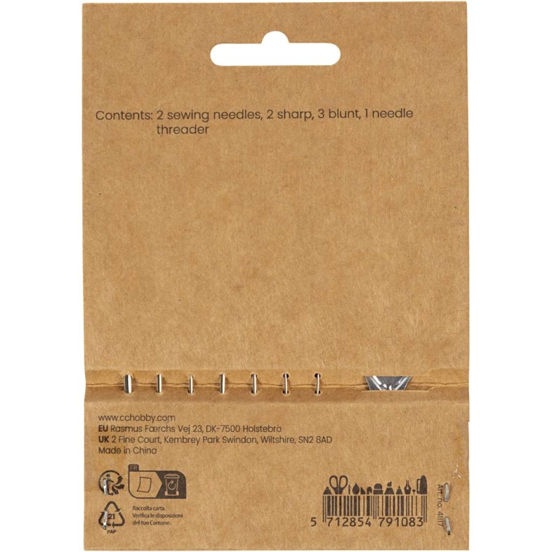 N&aring;les&aelig;t, L: 3,8-7 cm, 1 pk.