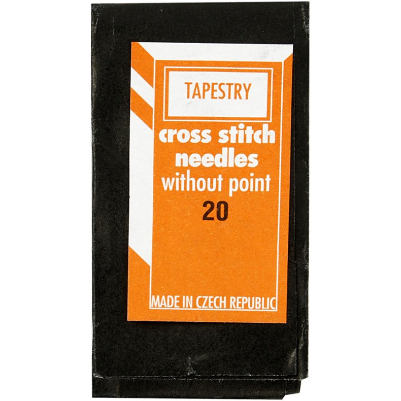 Broderin&aring;l, &Oslash;jem&aring;l 8 mm, nr. 20, L: 42 mm, uden spids, 25 stk./ 1 pk.