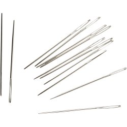 Broderin&aring;l, &Oslash;jem&aring;l 8 mm, nr. 20, L: 42 mm, uden spids, 25 stk./ 1 pk.