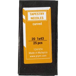 Broderin&aring;l, &Oslash;jem&aring;l 8 mm, nr. 20, L: 42 mm, uden spids, 25 stk./ 1 pk.