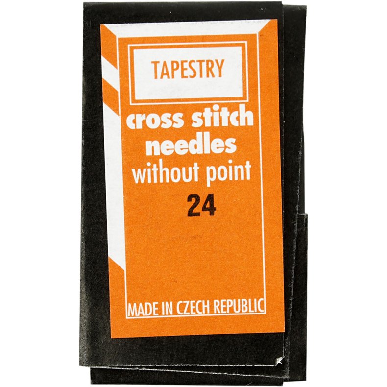 Broderin&aring;l, &Oslash;jem&aring;l 6 mm, nr. 24, L: 36 mm, uden spids, 25 stk./ 1 pk.