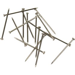 Knappen&aring;le, L: 16 mm, tykkelse 0,65 mm, ca. 500 stk., s&oslash;lv, 35 g/ 1 pk.