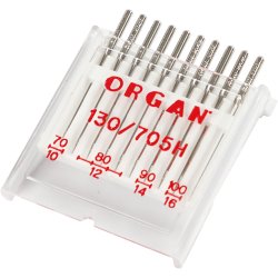 Symaskinen&aring;le, nr. 70+80+90+100, 10 stk./ 1 pk.