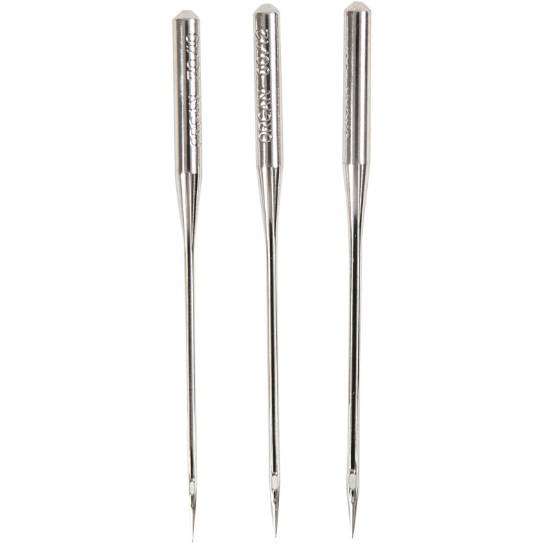 Symaskinen&aring;le, nr. 70+80+90+100, 10 stk./ 1 pk.