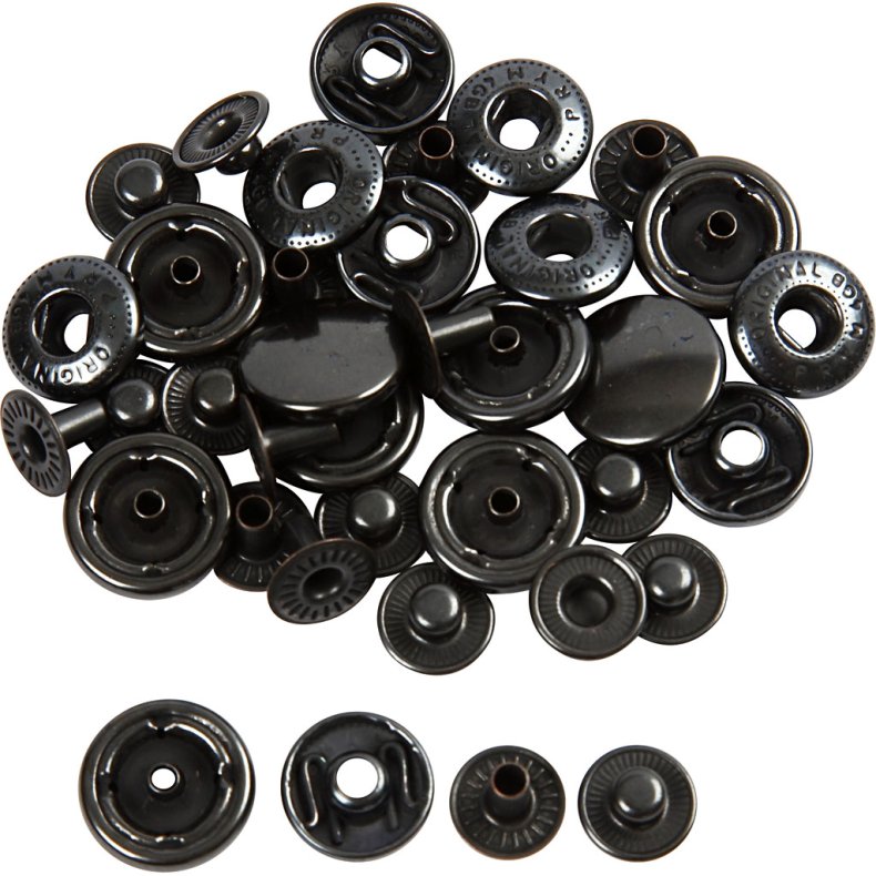 Trykknapper - refill, diam. 15 mm, 10stk./ 1 pk.