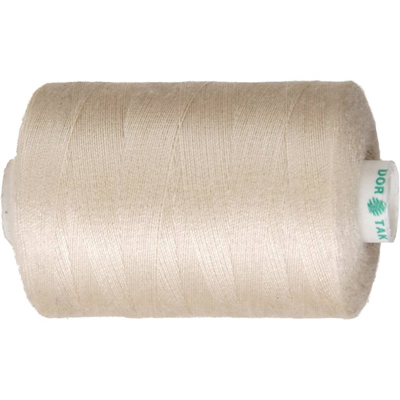 Polyester Sytr&aring;d, beige, 1000 m/ 1 rl.