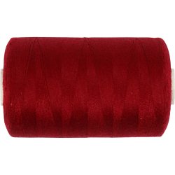 Polyester Sytr&aring;d, vinr&oslash;d, 1000 m/ 1 rl.