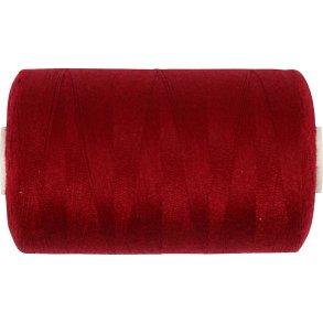 Polyester Sytr&aring;d, vinr&oslash;d, 1000 m/ 1 rl.