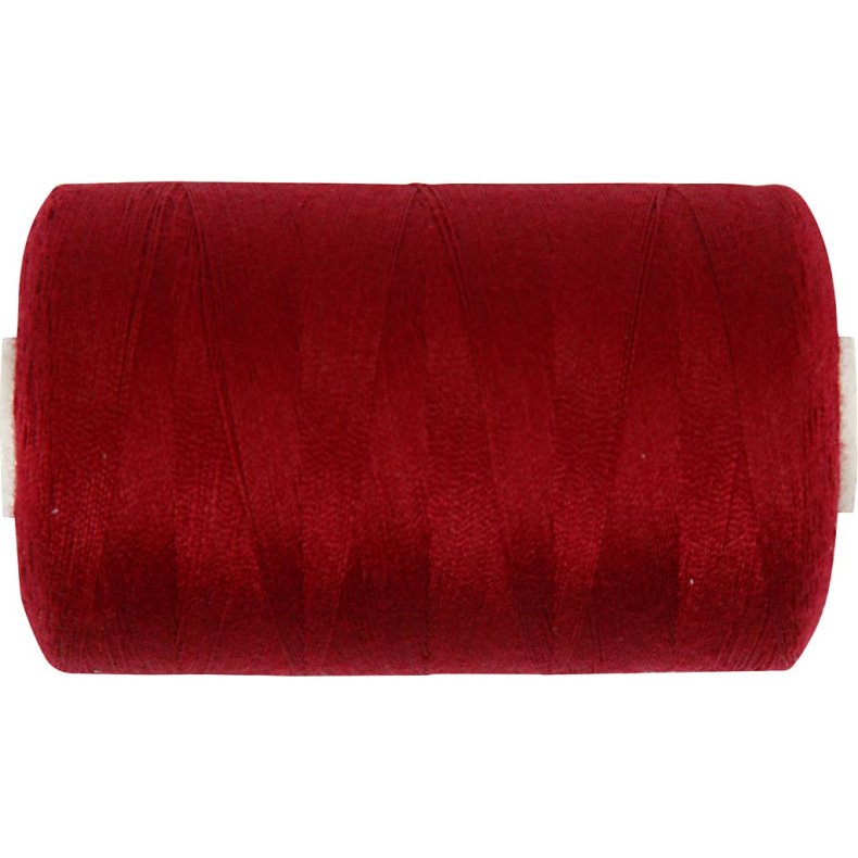 Polyester Sytr&aring;d, vinr&oslash;d, 1000 m/ 1 rl.