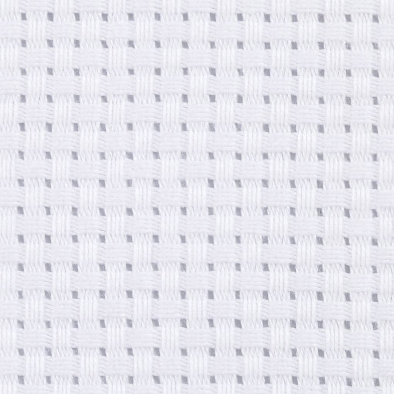 Aidastof, B: 150 cm, 35 tern pr. 10 cm, hvid, 3 m/ 1 pk.