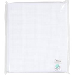 Aidastof, B: 150 cm, 35 tern pr. 10 cm, hvid, 3 m/ 1 pk.