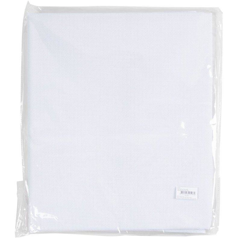 Aidastof, B: 150 cm, 35 tern pr. 10 cm, hvid, 3 m/ 1 stk.